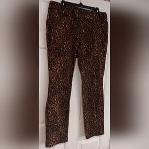 Westbound Brown Leopard Print Pants